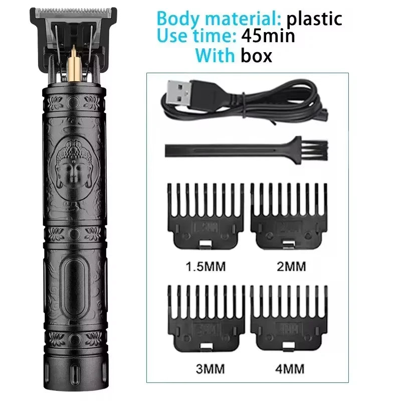 New Retro T9 Hair Clipper For Men, Electric Shaver, Rechargeable Hair Clipper, Portable Cordless Beard Trimmer