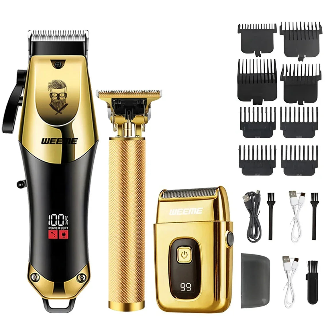 New Retro T9 Hair Clipper For Men, Electric Shaver, Rechargeable Hair Clipper, Portable Cordless Beard Trimmer
