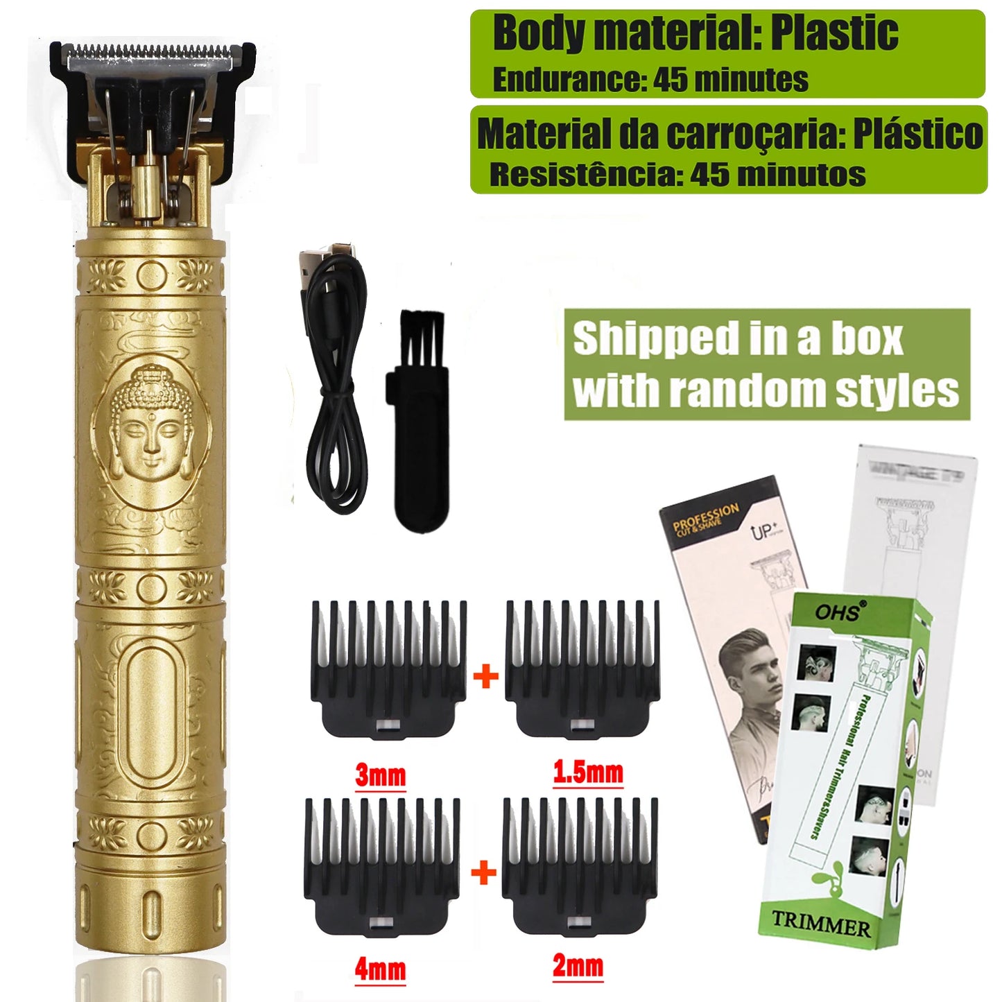 New Retro T9 Hair Clipper For Men, Electric Shaver, Rechargeable Hair Clipper, Portable Cordless Beard Trimmer