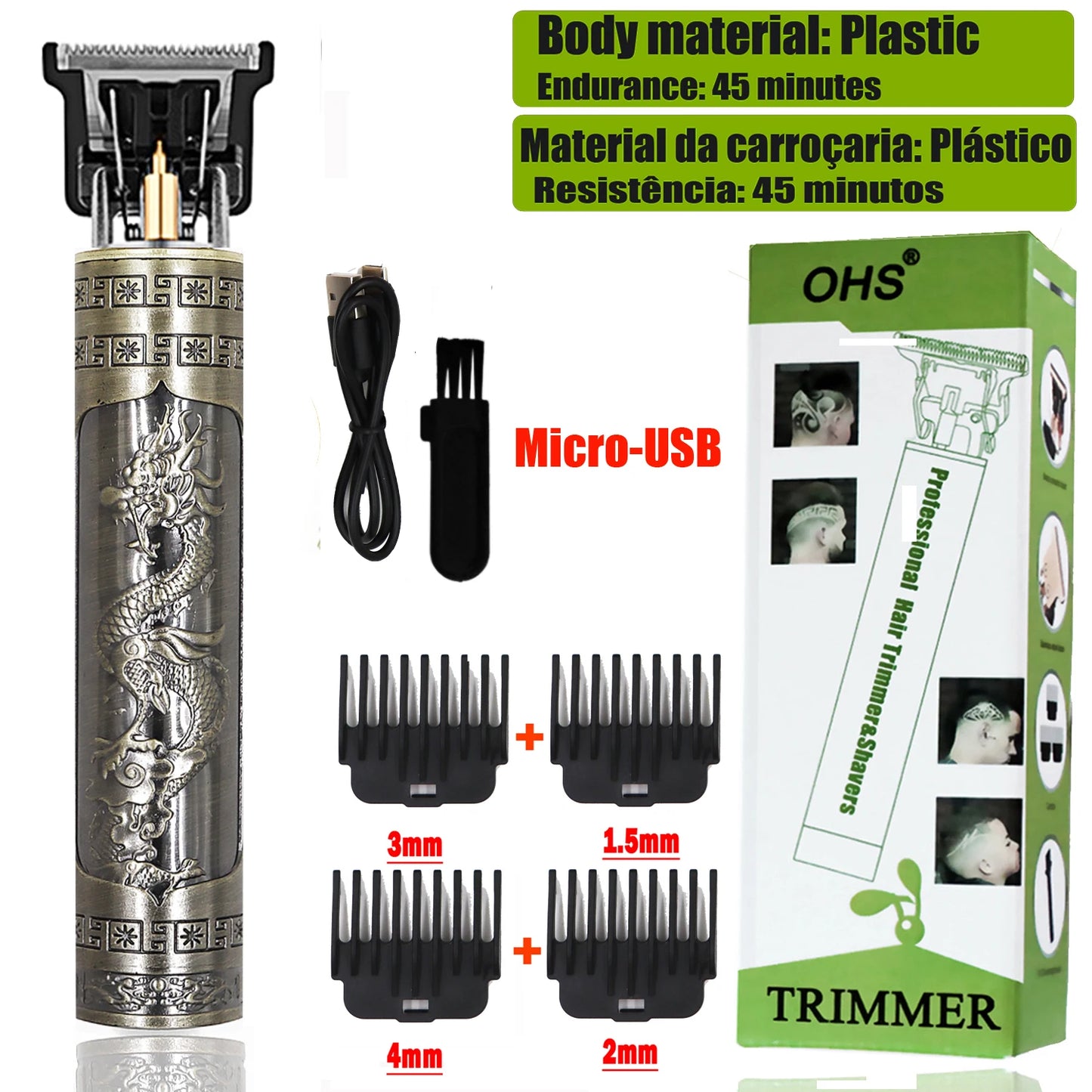 New Retro T9 Hair Clipper For Men, Electric Shaver, Rechargeable Hair Clipper, Portable Cordless Beard Trimmer
