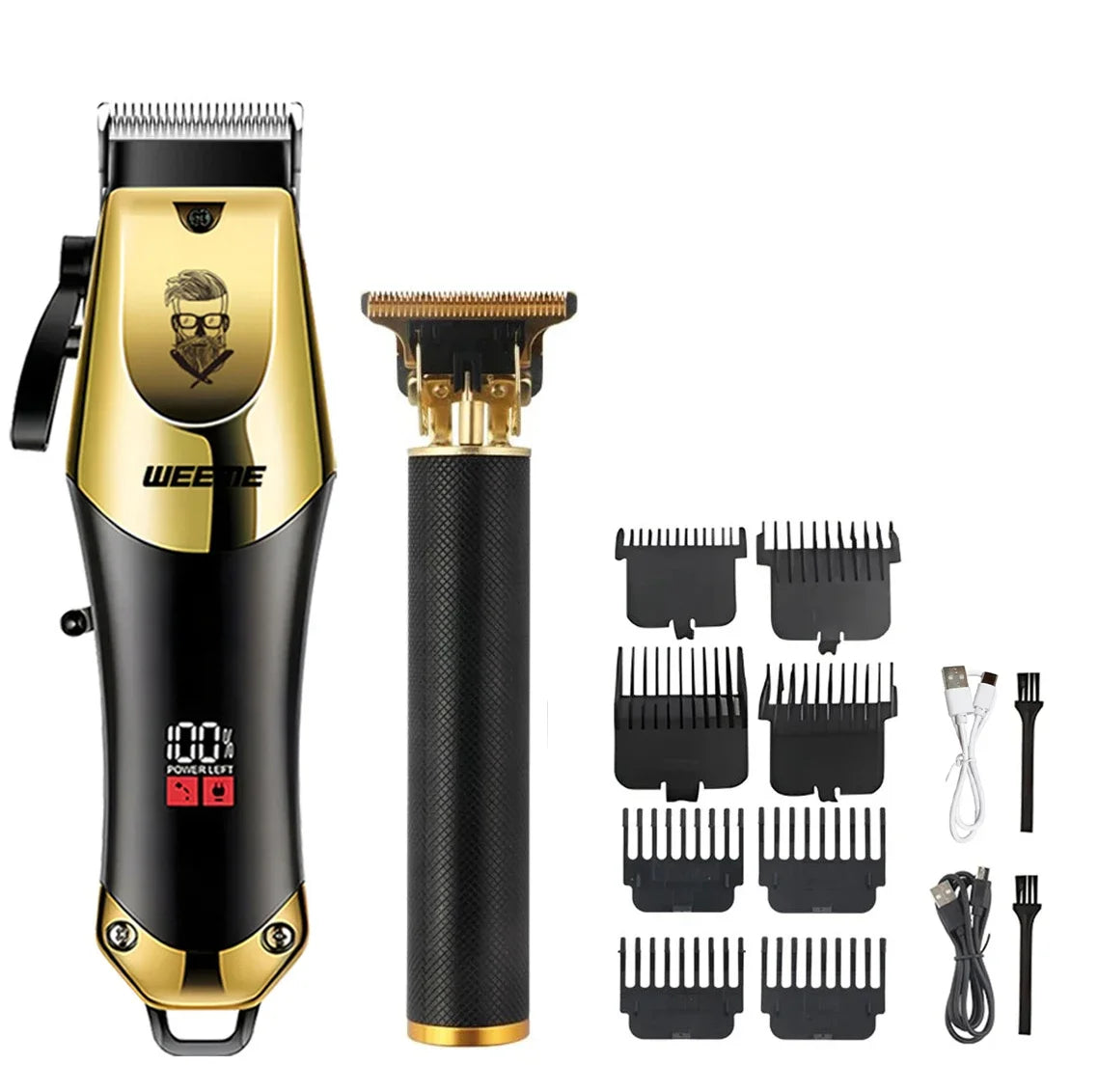 New Retro T9 Hair Clipper For Men, Electric Shaver, Rechargeable Hair Clipper, Portable Cordless Beard Trimmer