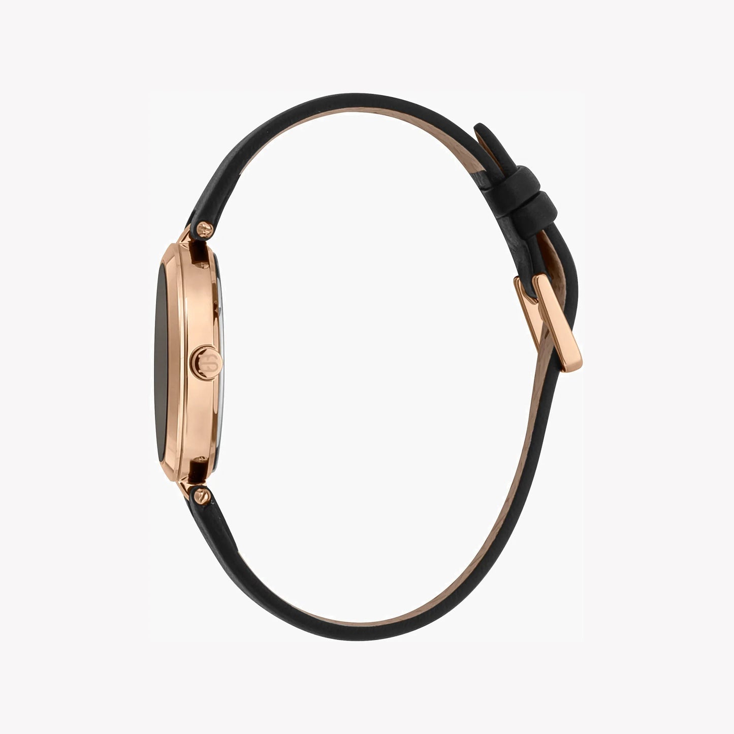 Esprit Women's Black Leather Watch, Black Dial | Es1l035m0015